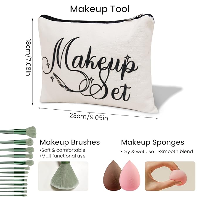 Makeup Kit for Women Full Kit, Travel Makeup Kit for, Makeup Present Set for Teens Girls Beginners Professionals, Makeup Bundle Include 2 Matte & Glitter Eyeshadow Palettes, Lip Gloss Set-VeraVaultWomen