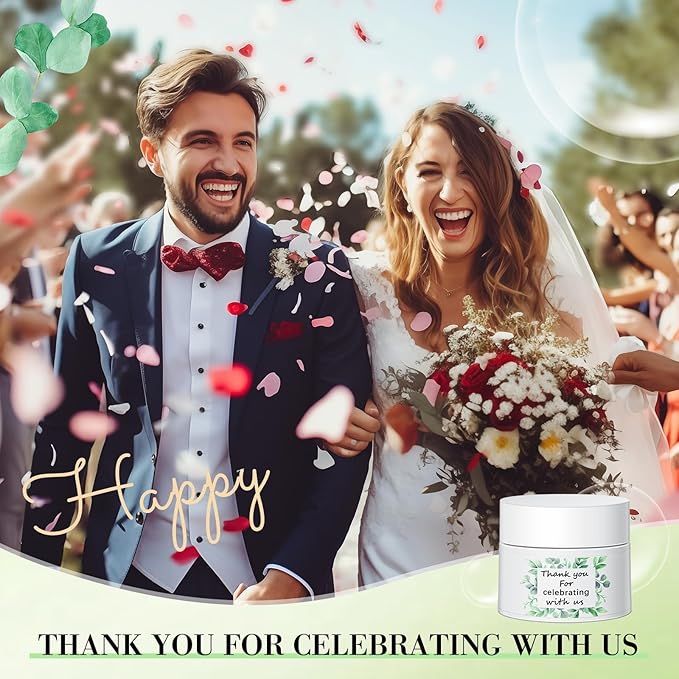 12 Pcs Thank You Lip Sleeping Mask Bulk Bridal Shower Gifts for Guests Thank You for Celebrating with Us Lip Mask Moisturize Nourish for Wedding Bridal Shower Favor Christmas Gift(Eucalyptus)-VeraVaultWomen