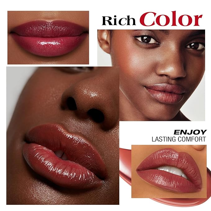 Jolilab 12 Colors Cream Texture Lip Gloss Set - Highly Pigmented, Long - Lasting, Moisturizing Makeup for Women(Set 12Color)