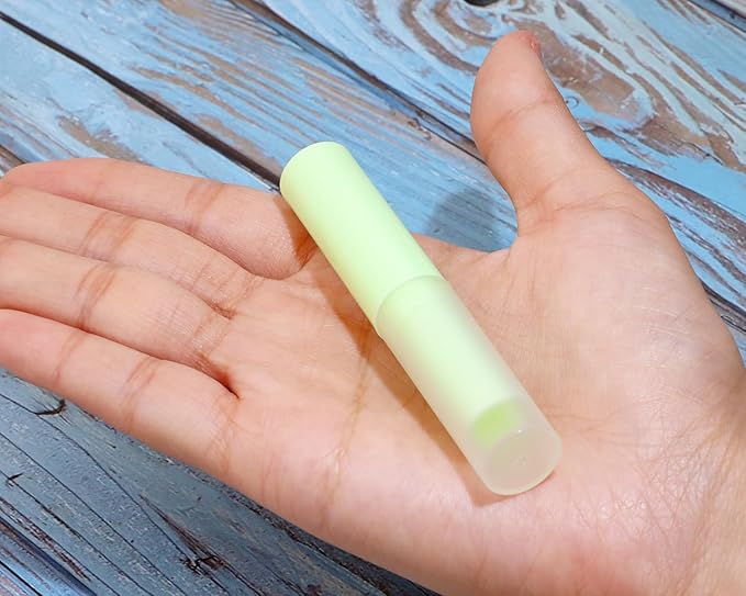0.14oz Empty Flavored Lip Balm Container Tubes Plastic Homemade Moisturizing Lip Stick with Caps Bulk Fit for Women Adult DIY Making Supplies, 25 Count (Green)-VeraVaultWomen