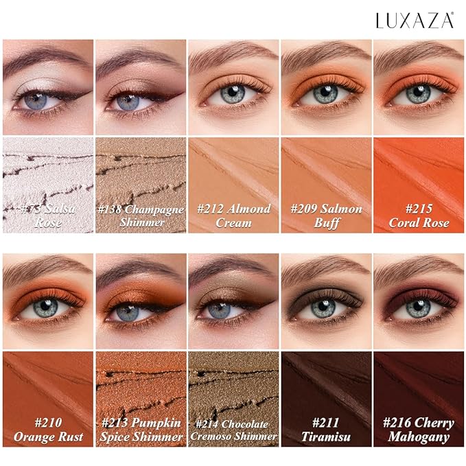 10PCS Eyeshadow Stick,Shimmer And Matte Brown Metallic Cream Eyeshadow Pencil Crayon with Smudge-proof & Waterproof,Eye Brightener Stick-VeraVaultWomen