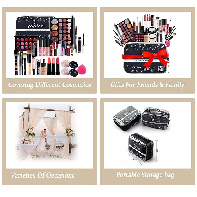 Makeup Kit for Women Full Kit, 26PCS Multi-Purpose Makeup Kit All-in-One Makeup Gift Set Makeup Essential Starter Kit, Compact and Lightweight Design for Girls, Women-VeraVaultWomen