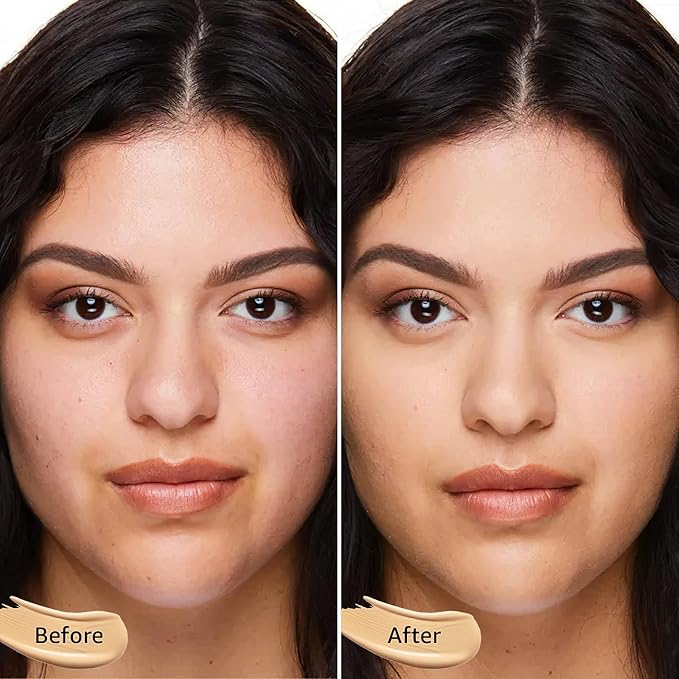 Mushroom Head Air Cushion CC Cream Foundation - Moisturizing & Long-Lasting BB Cream Concealer Makeup Base for All Skin Types, Brighten Long - Lasting Even Color Correcting Concealer (Buff Beige)-VeraVaultWomen