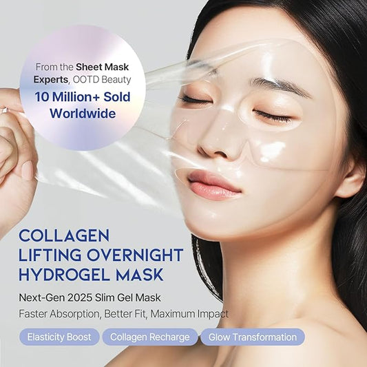 #OOTD Collagen, Hyaluronic Acid & Peptides for Elasticity, Hydration, and Firming. Lifting Hydrogel Sheet Mask - Face Mask (5pcs)-VeraVaultWomen