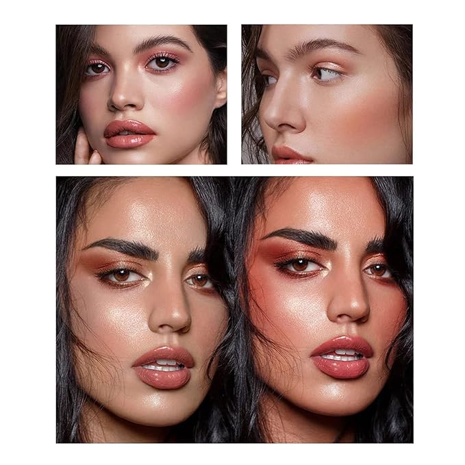 12 Colors Blush Palette,Highlighter Blush Powder Makeup,Long-Wearing,Smudge Proof,Natural-Looking,Blendable Cruelty-Free Matte Finish,Contour and Highlight Blush Palette Face Cosmetics Makeup-VeraVaultWomen