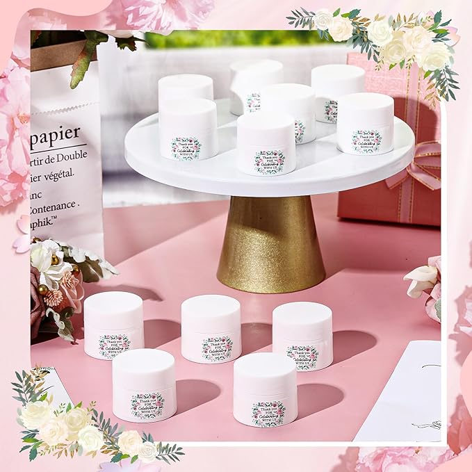 12 Pcs Thank You Lip Sleeping Mask Bulk Bridal Shower Gifts for Guests Thank You for Celebrating with Us Lip Mask Moisturize Nourish for Wedding Bridal Shower Favor Christmas Gift(Floral)-VeraVaultWomen