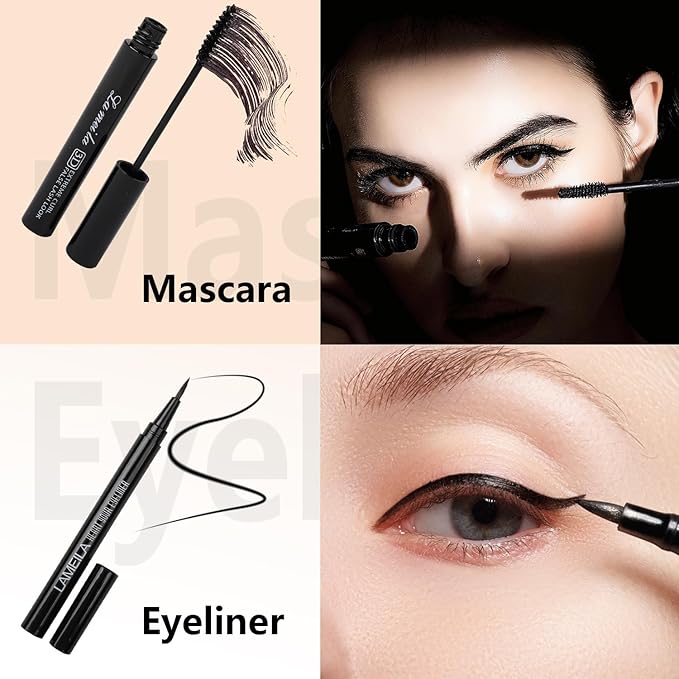 Makeup Kit for Teen Girls,All in One Makeup Kit for 2X16 Colors Eyeshadow Liquid Foundation Eyeliner Pencils Contouring Stick Lip Gloss Eyebrow Pencils 8Pcs Makeup Brushes etc (rainbow)-VeraVaultWomen