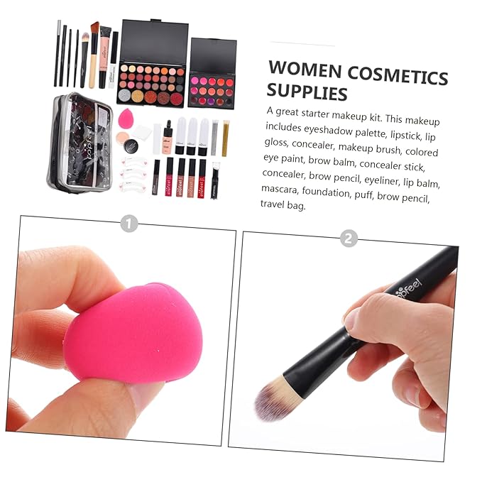 1 Set women's makeup set Eyebrow Pencil All-in-one Makeup Kit Makeup Multi- Makeup Kit Professional Foundation Cosmetics Supplies One-piece student mascara-VeraVaultWomen