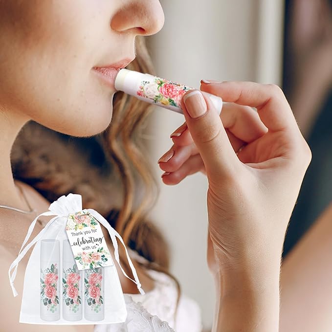 100 Pack Thank You Gifts Lip Balm Bulk Party Supplies Employee Appreciation Gifts for Guests Wedding Bridal Shower Bachelorette Gifts Baby Shower Favors for Coworkers Women Homeless Nurse-VeraVaultWomen