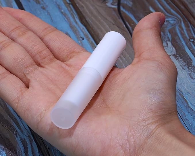 0.14oz Empty Flavored Lip Balm Container Tubes Plastic Homemade Moisturizing Lip Stick with Caps Bulk Fit for Women Adult DIY Making Supplies, 25 Count (White)-VeraVaultWomen