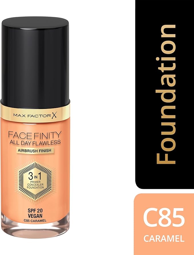 Max Factor Facefinity All Day Flawless 3 In 1 Foundation SPF 20, No. 85 Caramel (81377984)-VeraVaultWomen