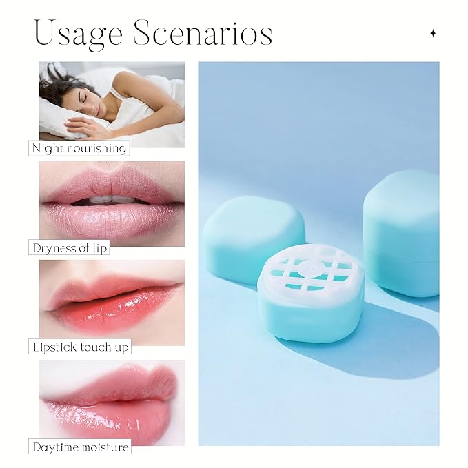 0.25 oz(7g) Empty Lip Balm Square Containers Tubes Lipstick 12 Pieces for Make Natural Lip Balm Lip Care - DIY & BPA FREE (Blue)-VeraVaultWomen