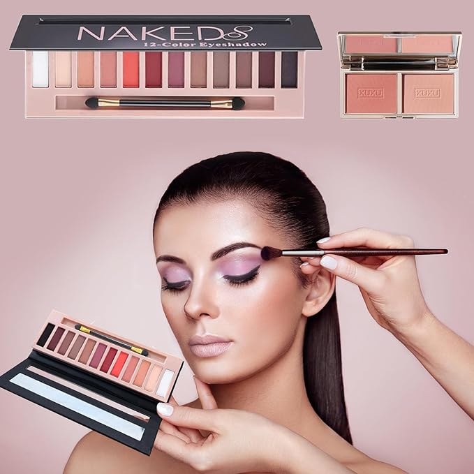Makeup Kit - Makeup Set for Women - Full Kit Make Up Kits for Girls, Teens, Beginners, with Cosmetic Bag for Travel,Commute,Working-VeraVaultWomen