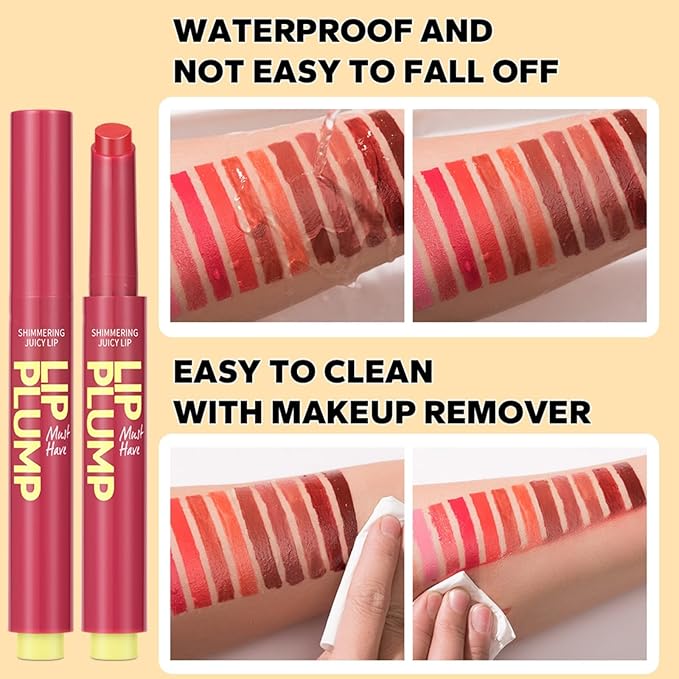 MAEPEOR Hydrating Lip Plumper 12 Colors Moisturizing Shiny Juicy Lip Balm Long Lasting Nourishing Lip Pluming Balm(Color 11)-VeraVaultWomen