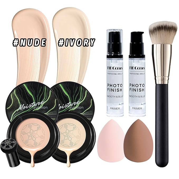 Makeup Kit Set for Women, Makeup Present for Women Teen Girl, Eyeshadow CC Cream Foundation Face Primer, Makeup Brush Sponge, Lipstick, Eyebrow Soap Pencil Mascara Eyeliner Cosmetic bag-VeraVaultWomen