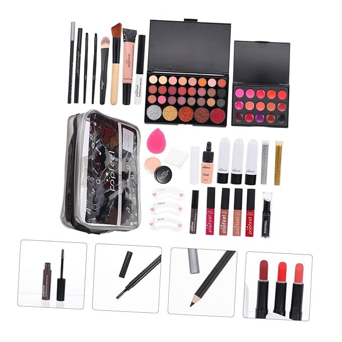 1 Set women's makeup set Eyebrow Pencil All-in-one Makeup Kit Makeup Multi- Makeup Kit Professional Foundation Cosmetics Supplies One-piece student mascara-VeraVaultWomen