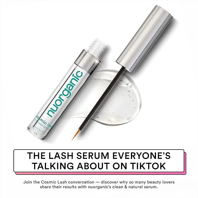 'Cosmic Lash' Eyelash Serum | Lash Growth Serum Without Prostaglandins | Thicker, Longer, More Defined Lashes Naturally | 4 Months Supply XL Size | Made in USA, cGMPA Certified Lab