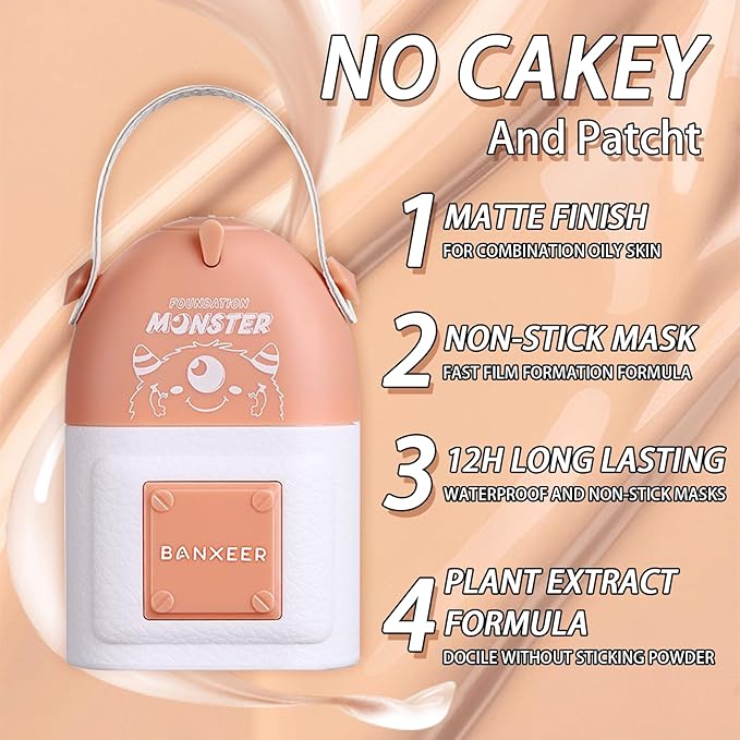 Concealer Moisturizing Gradient Foundation, Lightness Oil Control Long Lasting Waterproof Full Coverage Color Correcting Foundation-VeraVaultWomen