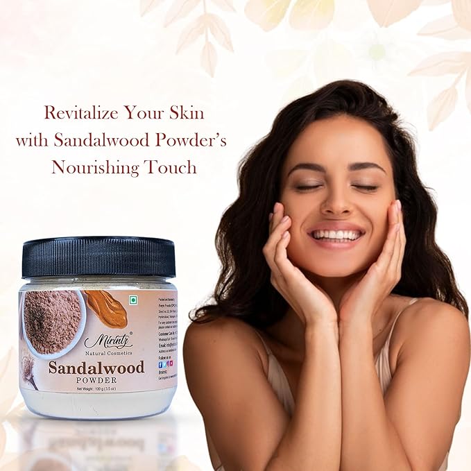 100% Natural Sandalwood Powder | (3.5 Oz) Chandan Powder for Women & Men | Herbal Sandalwood Powder for Face & Skin | Ayurvedic Face Pack for Glowing Skin, Tan Removal Mask & Natural Face Pack-VeraVaultWomen