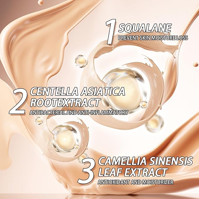Concealer Moisturizing Gradient Foundation, Lightness Oil Control Long Lasting Waterproof Full Coverage Color Correcting Foundation-VeraVaultWomen