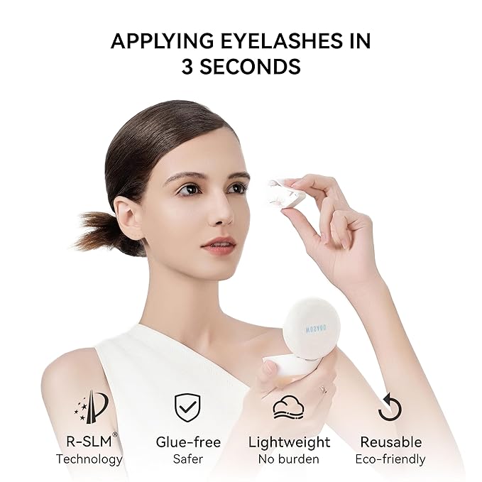 Magnetic Eyelashes with Applicator Kit, No.17 Ice Black, Reusable Magnetic Lashes without Eyeliner, Glue-free False Lashes, Waterproof, Lightweight, Suit for Heavy Makeup-VeraVaultWomen