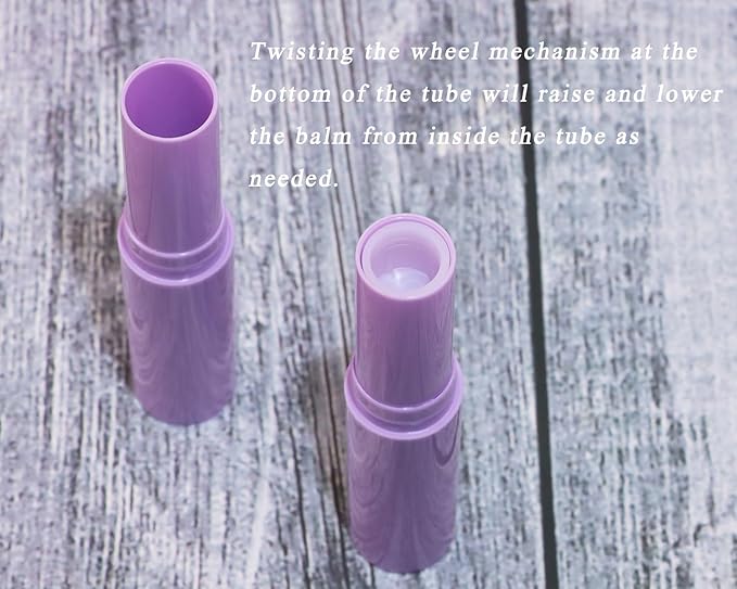 0.14oz Empty Flavored Lip Balm Container Tubes Plastic Homemade Moisturizing Lip Stick with Caps Bulk Fit for Women Adult DIY Making Supplies, 25 Count (Purple)-VeraVaultWomen