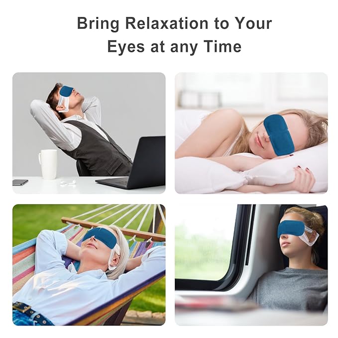 10PCS Steam Eye Mask, Relieve Eye Fatigue, Can be Used for Eye Relaxation, Jet Lag or Insomnia, Disposable Heated Steam Eye Mask, Rich in Nutrients Heated to Promote Absorption (Fragrance-Free)-VeraVaultWomen