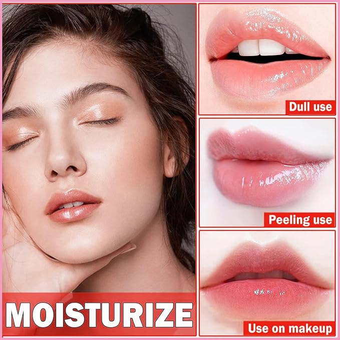 1 PCS Bee Lip Balm Lip Mask Honey Pot, Cherry Moisturizing Sleeping Lip Mask Overnight with Sticks, Lip Balm Honey Pot Lip Balm Hydrating Prevention Dry and Crack Lip Scrubs Exfoliator-VeraVaultWomen
