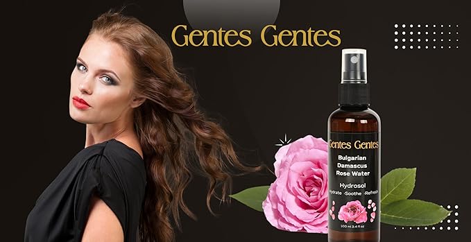 100% Pure Bulgarian Damascus Rose Water Hydrosol – Luxury Facial Toner for Hydration & Radiant Skin, Body Mist & Pillow Spray | Natural Skincare | 3.4 fl oz-VeraVaultWomen
