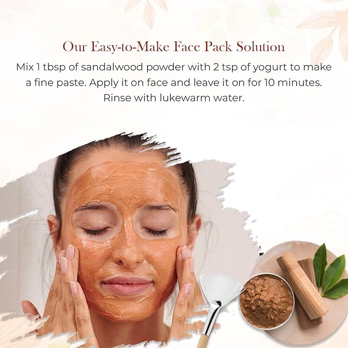 100% Natural Sandalwood Powder | (3.5 Oz) Chandan Powder for Women & Men | Herbal Sandalwood Powder for Face & Skin | Ayurvedic Face Pack for Glowing Skin, Tan Removal Mask & Natural Face Pack-VeraVaultWomen
