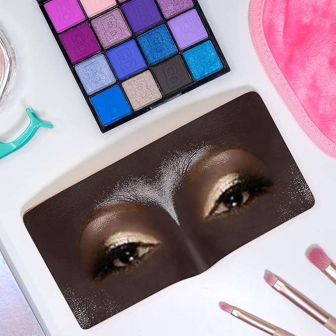 Makeup Mannequin Face, 3D Silicone Makeup Practice Face/Makeup Mannequin Face, Come with Makeup Brush, Makeup Removal, Cleanser&a Velour Bag, for Professional Makeup Artists/Beginners-VeraVaultWomen