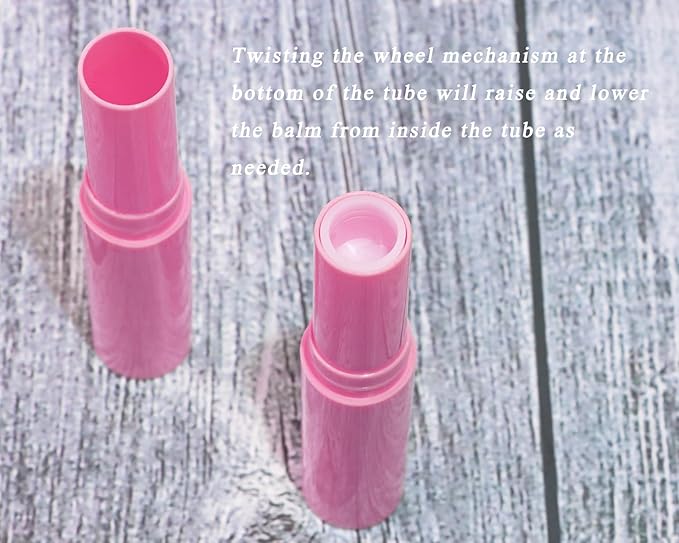 0.14oz Empty Flavored Lip Balm Container Tubes Plastic Homemade Moisturizing Lip Stick with Caps Bulk Fit for Women Adult DIY Making Supplies, 25 Count (Rose Pink)-VeraVaultWomen