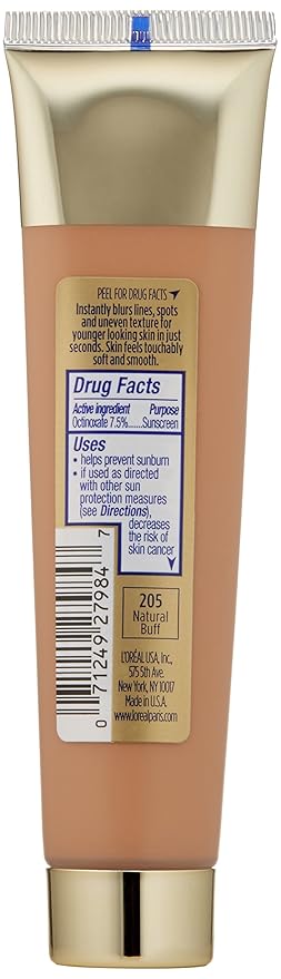 L'oreal Paris Visible Lift Blur Foundation, 205 Natural Buff, 1.3 Fluid Ounce-VeraVaultWomen