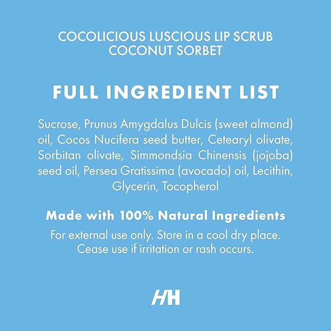 100% Natural Lip Scrub for Soft, Smooth Lips, Vegan Lip Scrub Gentle Exfoliator for Chapped and Dry Lips. 2 pc Coconut Lip Exfoliator Set lip exfoliator.-VeraVaultWomen