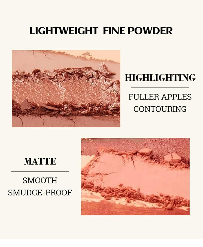 MAEPEOR Matte Face Blush 8 Colors Lightweight Natural Look Face Blush Long-Lasting and Highly Pigmented Powder Blush for Cheeks (Color 04)-VeraVaultWomen