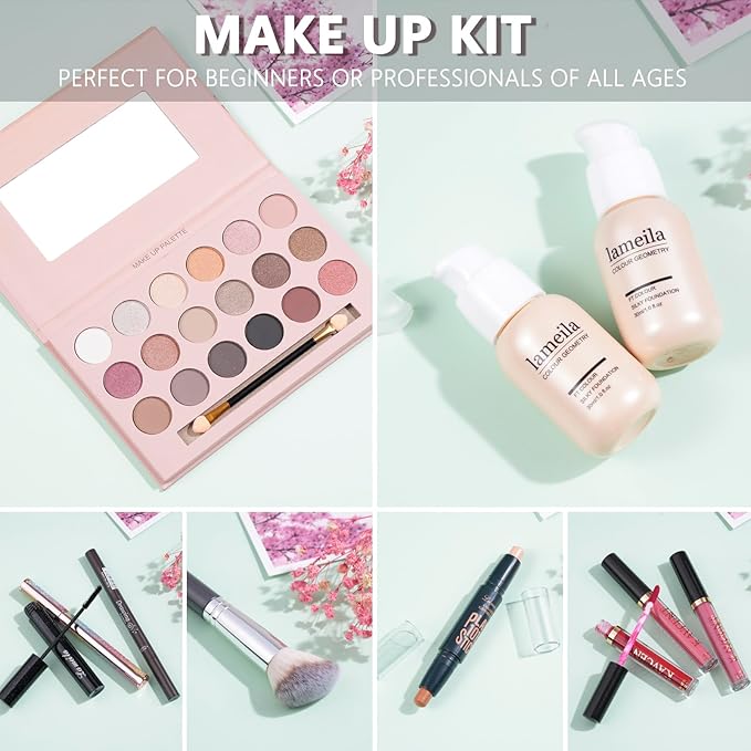 Makeup Kits Makeup Sets for Teens Women Teenagers Makeup Kit for Women Full Kit Make up Set Girls Gift Eyeshadow Foundation Makeup Kits for Teens Girls Ages-VeraVaultWomen