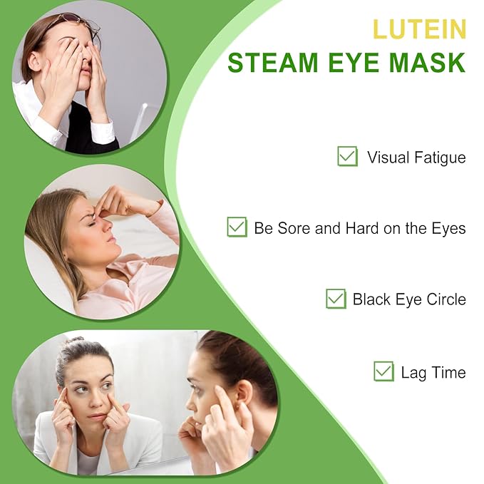 10PCS Steam Eye Mask, Relieve Eye Fatigue, Can be Used for Eye Relaxation, Jet Lag or Insomnia, Disposable Heated Steam Eye Mask, Rich in Nutrients Heated to Promote Absorption (Fragrance-Free)-VeraVaultWomen
