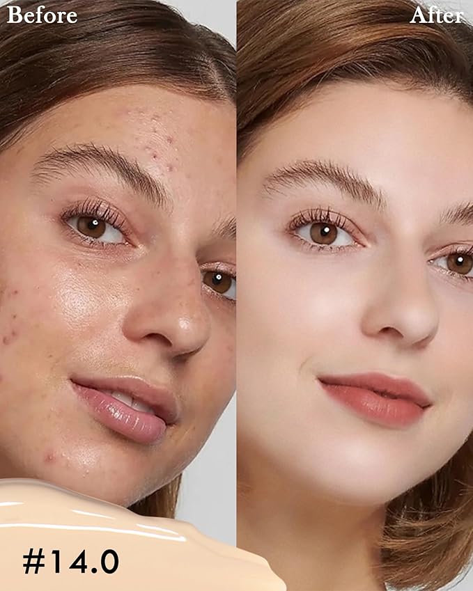 2 PCS Under Eye Concealer Full Coverage, Waterproof Color Correcting Concealer All Day Coverage Dark Circles, Puffiness, Redness, Lightweight Cream Foundation Brightener, Natural Matte Finish, light W-VeraVaultWomen