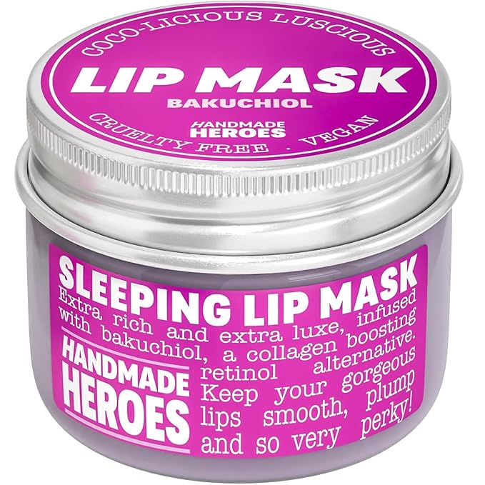 100% Natural Vegan Lip Butter Sleeping Lip Mask, Overnight Lip Moisturizer and Conditioner for Dry Lips. Intensive Lip Balm and Lip Therapy Skin Care with Mango butter (Bakuchiol - Collagen Boosting)-VeraVaultWomen
