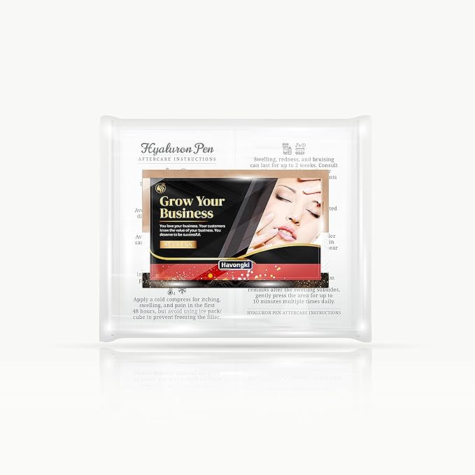 100 Pack - Premium Hyaluron Pen Lip Filler Aftercare Instructions Card 2 x 3.5" Accessories Supplies Kit Care - HP07A100_N-VeraVaultWomen