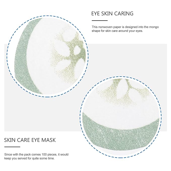 100pcs Under Eye Pads Disposable Cucumber Print Non-Woven Eye Patches Eyelash Pad DIY Eye Care Tool for Home Travel and Salon-VeraVaultWomen