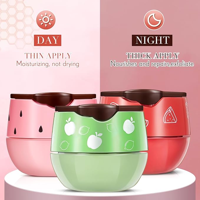 12 Pcs Bee Lip Balm Honey Pot with Brush Propolis Lip Mask Overnight, Moisturizing Hydrating Lip Sleeping Mask Prevention Dry and Cracked(Honey+Strawberry+Apple Lime)-VeraVaultWomen