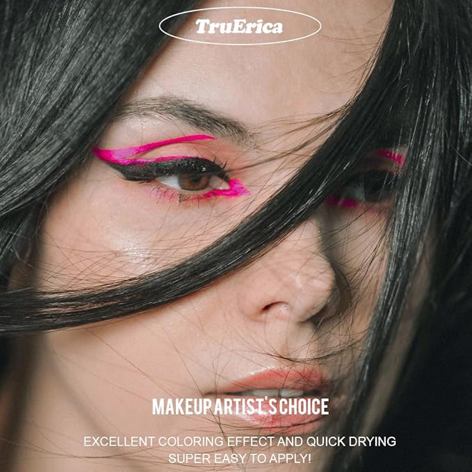 '-Water Activated Eyeliner -Wet Liner Makeup - Smudge Proof Face Body Paint Long Lasting Formula- “TruErica” Magenta -10g/container