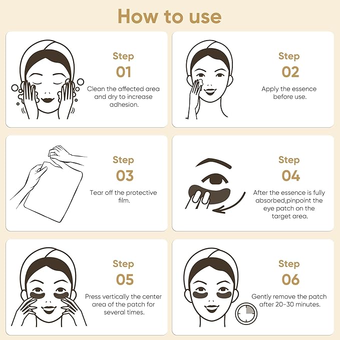 100Pcs/50Pairs Under Eye Patches Gold for Dark Circles, Puffy Eyes, and Wrinkles, 24K Gold Eye Mask for Face, Eye Cream for Men and Women-VeraVaultWomen
