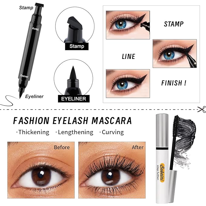 Makeup Kit Set for Women, Makeup Present for Women Teens Girl, Eyeshadow Palette Foundation CC Cream Primer Brush Spong Contour Lipstick Eyebrow Soap Mascara Eyeliner Cosmetic bag-VeraVaultWomen