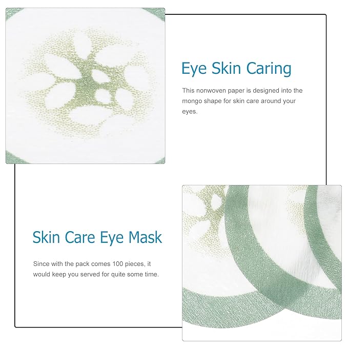 100pcs Under Eye Pads Disposable Cucumber Print Non-Woven Eye Patches Eyelash Pad DIY Eye Care Tool for Home Travel and Salon-VeraVaultWomen