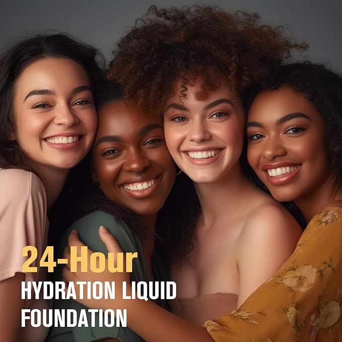 UCANBE Matte Liquid Foundation Makeup, Medium to Full Coverage Waterproof Longwear Serum Cream Foundation for Combination & Oily Mature Skin, Lightweight Hydrating Nourishing, Classic Ivory, 1 fl. oz.-VeraVaultWomen