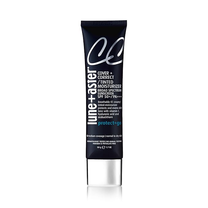 Lune+Aster CC Cream Broad Spectrum SPF 50+/PA+++- Porcelain- Medium coverage CC Cream with SPF 50 creates a dewy glow-VeraVaultWomen