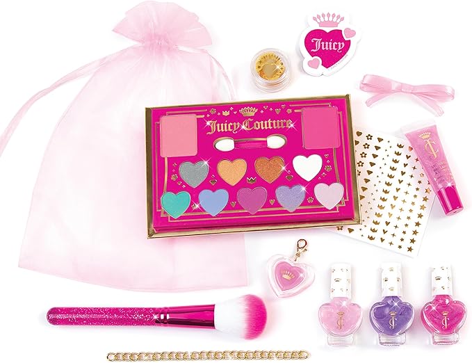 Make It Real: Juicy Couture Luxe Cosmetic Set - Lip Gloss Charm Bracelet, Nail Polish, Eyeshadow, Head to Toe Glam, Makeup Kit, Girls & Kids Ages 8+-VeraVaultWomen