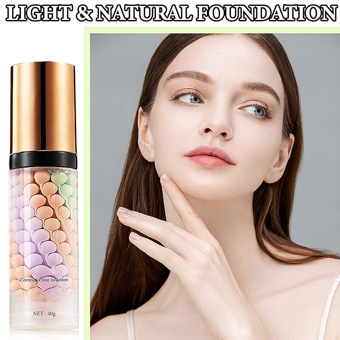 1 Pcs One Step Color Corrector,Natural Isolation Cream,Face Primer Makeup Tricolor Tinted Moisturizer,Oil Control & Moisturizing Skin Tone Correcting and Brightening Primer Concealer Foundation-VeraVaultWomen